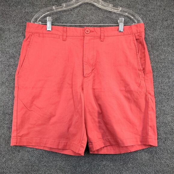 Merona Womens Chino Shorts Pink Size 34 Slash Pockets Cotton Blend - Picture 2 of 10